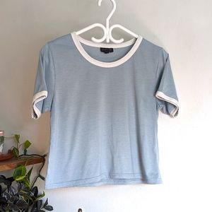 Baby Blue Topshop Crop Top